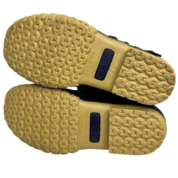 L.L. Bean Tan Navy Bean Boots Size 6 M - Picture 7 of 9